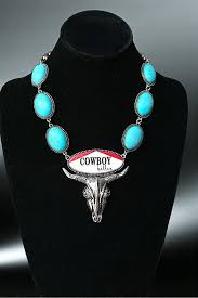 Western Turquoise Cowboy Killer Necklace